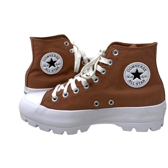 Converse Chuck Taylor Lugged Platform High Top Mineral Clay Women Canvas A02565C - Picture 4 of 10
